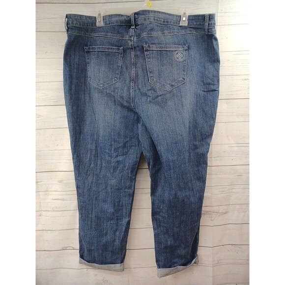 Laurie Felt Classic Denim Boyfriend Jeans Blue Plus Sz 24W NWT - Picture 2 of 9